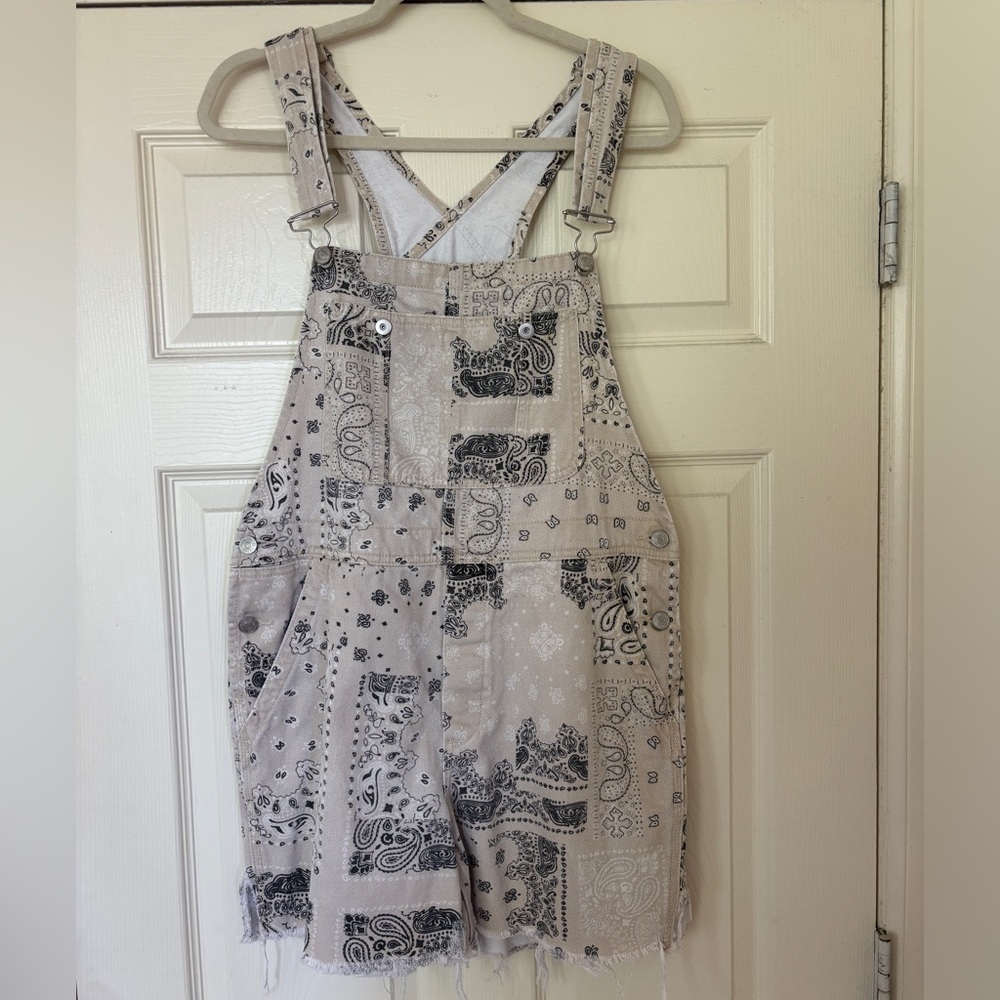 We the Free Paisley Print Overalls Shorts